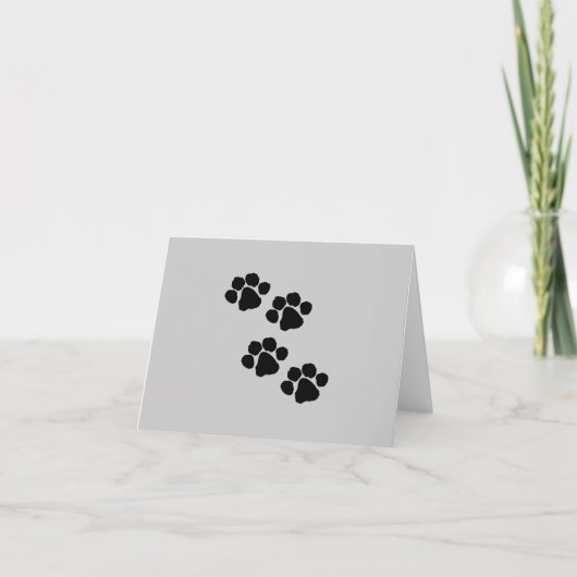 Animal Paw Prints Karte (Vorderseite)
