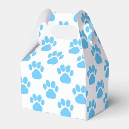 Animal Paw Silhouette Blue Pool Pawty Paper Geschenkschachtel (Rückseite)