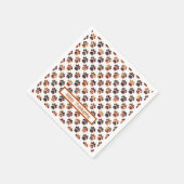 Animal Paw Silhouette Erntedank Pawty White Serviette (Ecke)