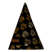 Animal Paw Silhouette glücklich Halloween Black Partyhütchen (Rechts)