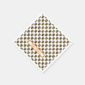 Animal Paw Silhouette Halloween Pawty White Serviette (Ecke)