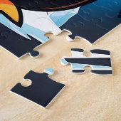 Animal Penguin Blue Niedlich Puzzle (Seite)