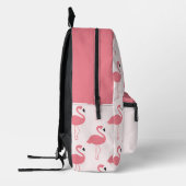Animal Pink Flamingo Kids Name Bedruckter Rucksack (Links)