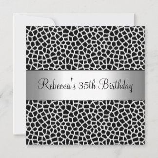 Animal Print 35. Elegante Geburtstagsparty Einladung