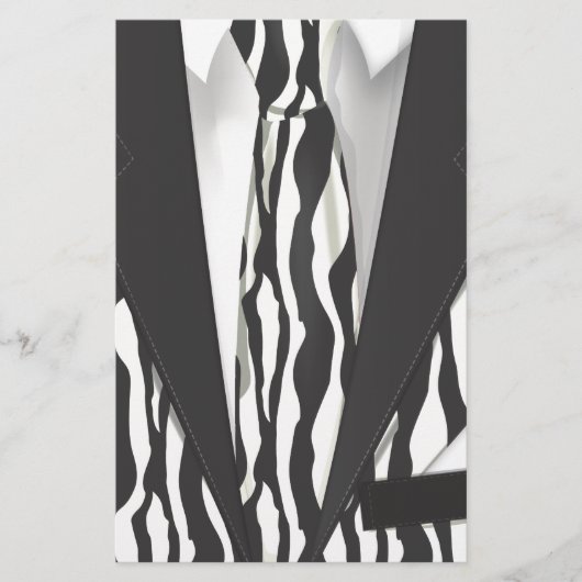 Animal Print Anzug Briefpapier (Vorderseite)