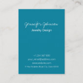 Animal Print Blue farbenfrohe Necklace Visitenkarte (Vorderseite)