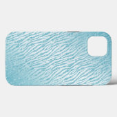 Animal Print Blue Glitzer Glam Case-Mate iPhone Hülle (Rückseite (Horizontal))