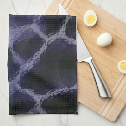 Animal Print Blue Handtuch (Viertel Falte)