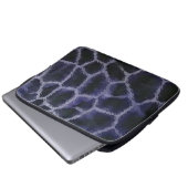 Animal Print Blue Laptopschutzhülle (Vorne Knopf)