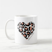 Animal Print Cheetah Leopard Muster Herzname Kaffeetasse (Links)