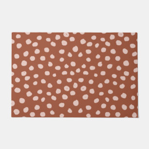 Animal Print Dots Rost Terracotta Dalmatiner Fußmatte