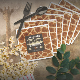 Animal Print Giraffe Geburtstagspapier Napkin Serviette