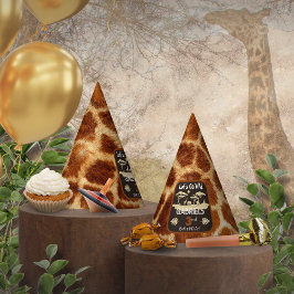 Animal Print Giraffe Geburtstagsparty Hat Partyhütchen