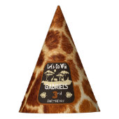 Animal Print Giraffe Geburtstagsparty Hat Partyhütchen (Vorderseite)