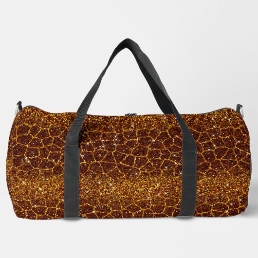 Animal Print Gold Glitzer Look Duffle Bag (Vorderseite)