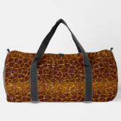 Animal Print Gold Glitzer Look Duffle Bag (Rückseite)