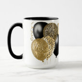 Animal Print & Gold Happy 18. Geburtstag Tasse (Links)