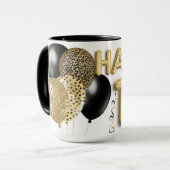 Animal Print & Gold Happy 18. Geburtstag Tasse (Vorderseite Links)