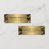 Animal Print / Golden Luxe Mini Visitenkarte (Vorne/Hinten)