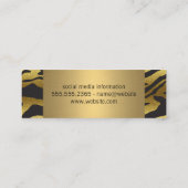 Animal Print / Golden Luxe Mini Visitenkarte (Rückseite)
