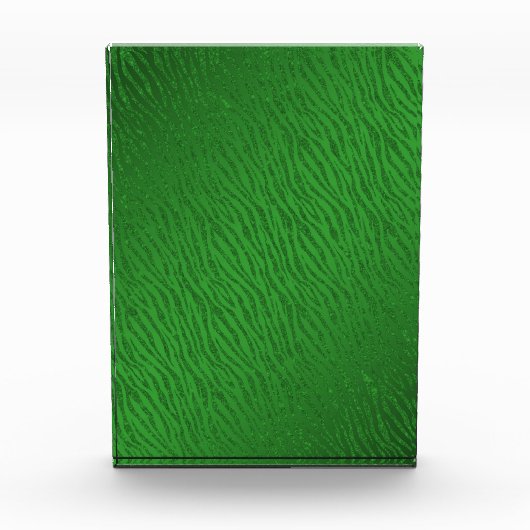 Animal Print Green Glitzer Glam Fotoblock (Vorderseite)