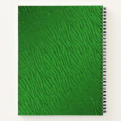 Animal Print Green Glitzer Glam Notizblock (Rückseite)