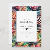 Animal Print Junggeselinnen-Abschied Einladung (Vorderseite)