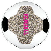 Animal Print Leopard NAME Pink Wild Chic Spaß Fußball (Gedreht)