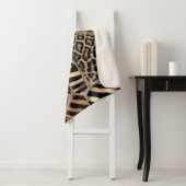Animal Print - Leopard und Zebra - Pastellgold Sherpadecke (Beispiel)