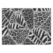 Animal Print - Leopard und Zebra - Silber Tischdecke (Vorderseite (Horizontal))