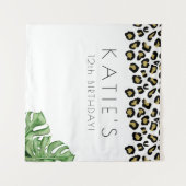 Animal Print Let's Get Wild Party Banner Wandteppich (Vorderseite (Horizontal))