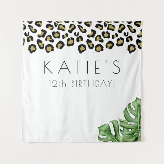 Animal Print Let's Get Wild Party Banner Wandteppich (Vorderseite)
