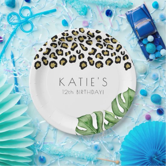 Animal Print Let's Get Wild Partys Pappteller (Party)