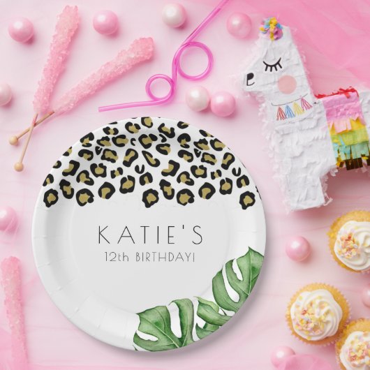 Animal Print Let's Get Wild Partys Pappteller (Party)