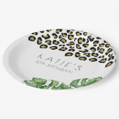 Animal Print Let's Get Wild Partys Pappteller (Schrägansicht)