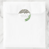 Animal Print Let's Get Wild Partys Runder Aufkleber (Tasche)