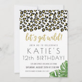 Animal Print Let's Get Wild Safari Dschungel laden Einladung (Vorderseite)