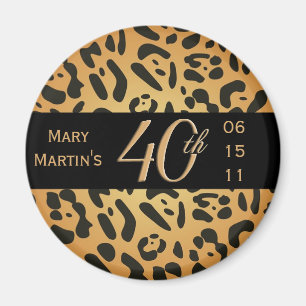 Animal Print Magnet - 40. Geburtstag