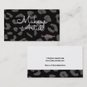 Animal Print Makeup Artist Visitenkarte (Vorne/Hinten)