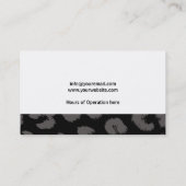 Animal Print Makeup Artist Visitenkarte (Rückseite)