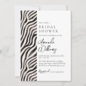 Animal Print Modern Blau & White Brautparty Einladung (Vorderseite)