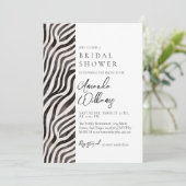 Animal Print Modern Blau & White Brautparty Einladung (Stehend Vorderseite)