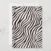 Animal Print Modern Blau & White Brautparty Einladung (Rückseite)