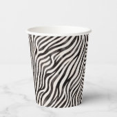 Animal Print Modern Blau & White Brautparty Pappbecher (Rückseite)