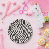 Animal Print Modern Blau & White Brautparty Pappteller (Party)