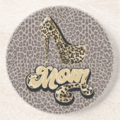 Animal Print MOM Designer Sand Stone Coaster Getränkeuntersetzer (Vorne)