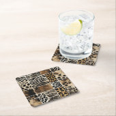 Animal Print - Paper Coasters Rechteckiger Pappuntersetzer (Vor Ort)
