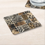 Animal Print - Paper Coasters Rechteckiger Pappuntersetzer (angewinkelt)