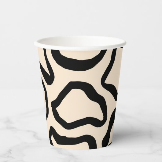 Animal print pattern pappbecher (Vorderseite)