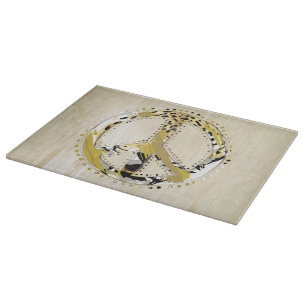 Animal Print Peace Schild I + Ihr Backgr. Ideen Schneidebrett